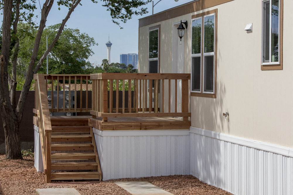 a deck with a view at Aloha Vegas in North Las Vegas
